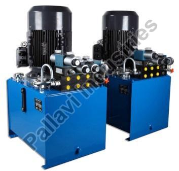 Blue Pallavi Industries Mild Steel Hydraulic Powerpack Machine, for Industrial Use
