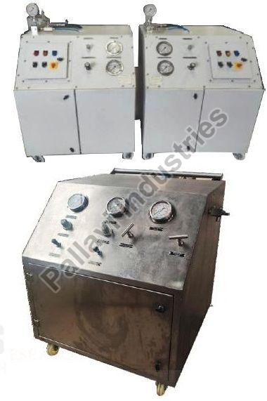Pallavi Industries Hydraulic Operated Portable Hydro Testing Unit, Color : Grey