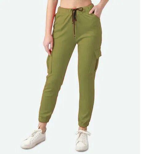Plain / Printed Cotton Lycra Ladies Jogger, Speciality : Breathable, Anti-Wrinkle, Anti-Shrink