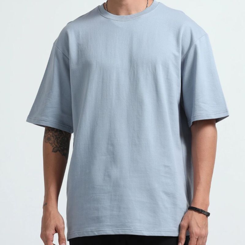 Mens Oversized Cotton Round Neck T-Shirts