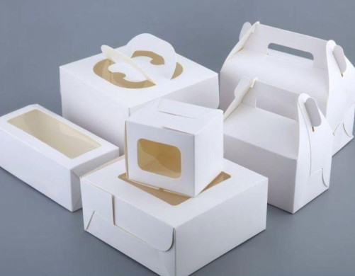 Kraft Paper Plain window cake boxes for Packing Food