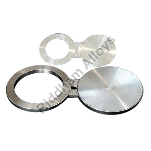 Round Polished Stainless Steel Spectacle Flanges, Color : Silver
