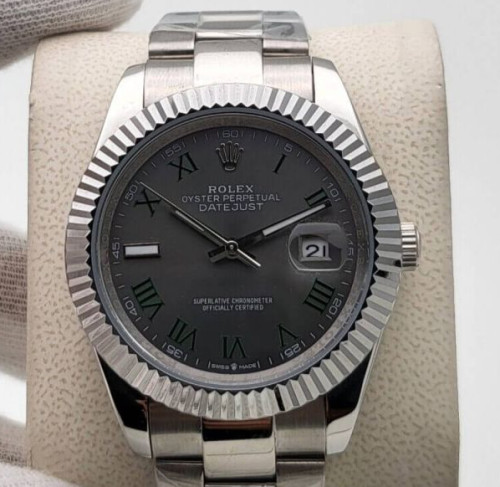 Rolex Datejust Stainless Steel Slate Dial 41mm Replica Watch
