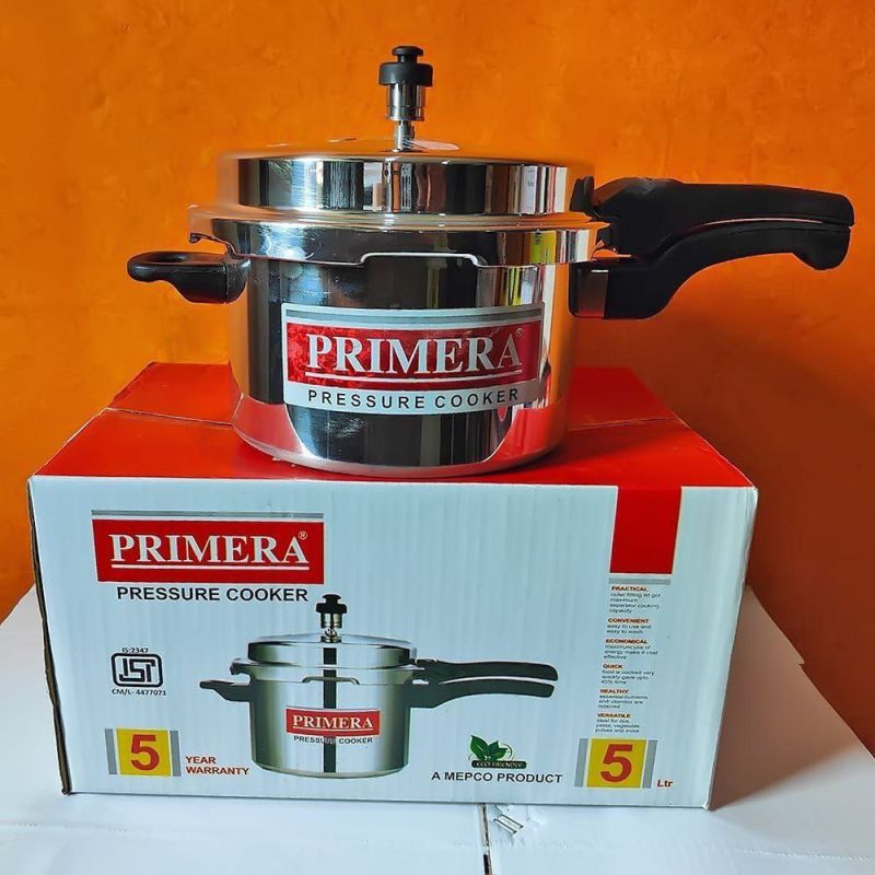 5 Litre Aluminium Pressure Cooker, Handle Material : Plastic