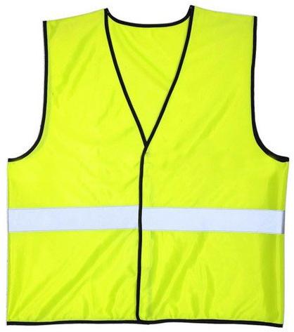 Plain Industrial Reflective Safety Jacket, Sleeve Type : Sleeveless