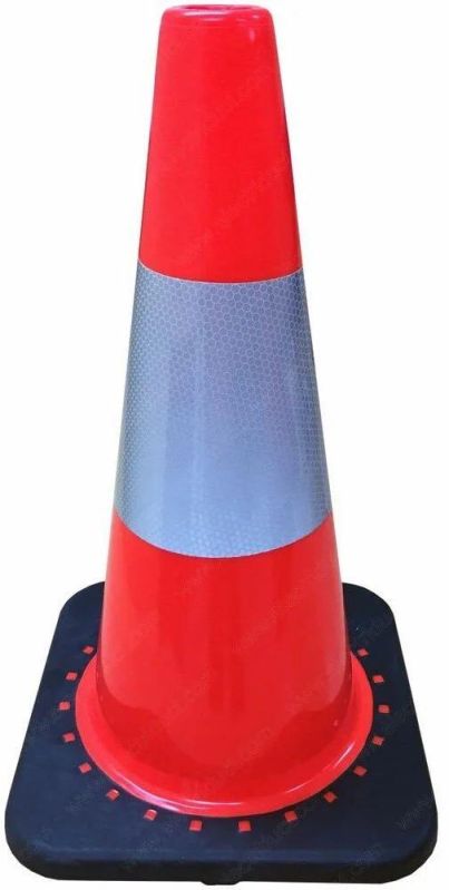 Plastic Reflective Traffic Cone, Shape : Conical