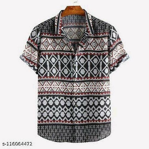 Printed Polyester Shirts for Man, Technics : Attractive Pattern