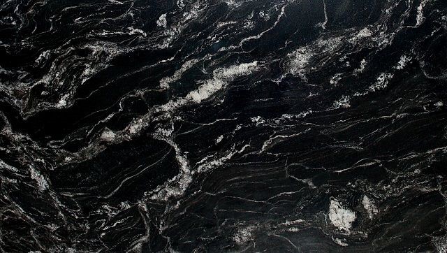 Polished Black Forest Granite Slab, for Flooring, External Cladding