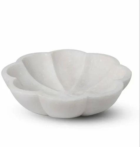 White Plain Marble Bowl