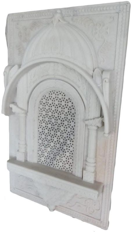 Polished Marble Jharokha, for Decoration, Gifting, Decorative Purpose, Feature : Fine Finishing, Attractive Look