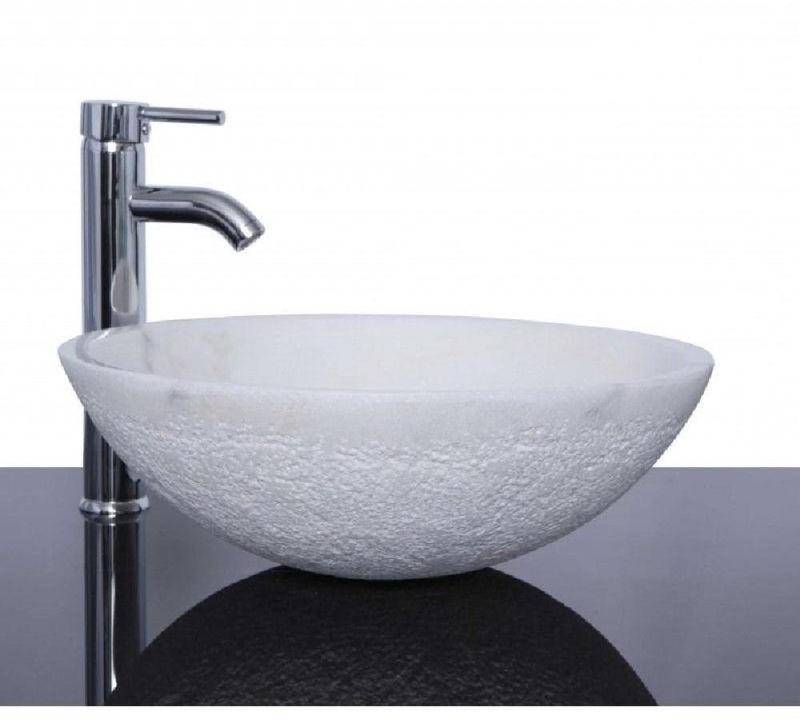 White Round Polished Plain Marble Wash Basin, Feature : Fine Finishing, Attractive Look