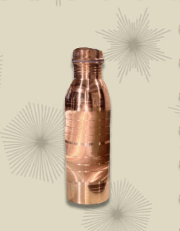 Plain Brass Copper Water Bottle, Cap Type : Vacum cap