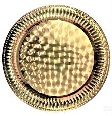 Polished Round Brass Plate, Color : Golden