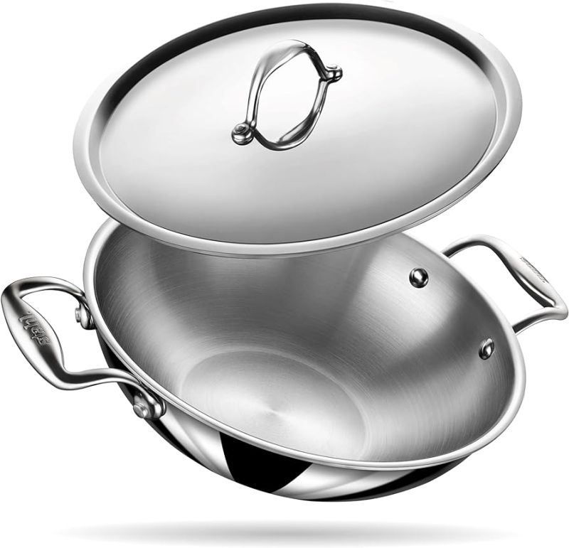 Stainless Steel Kadhai for Cooking Use