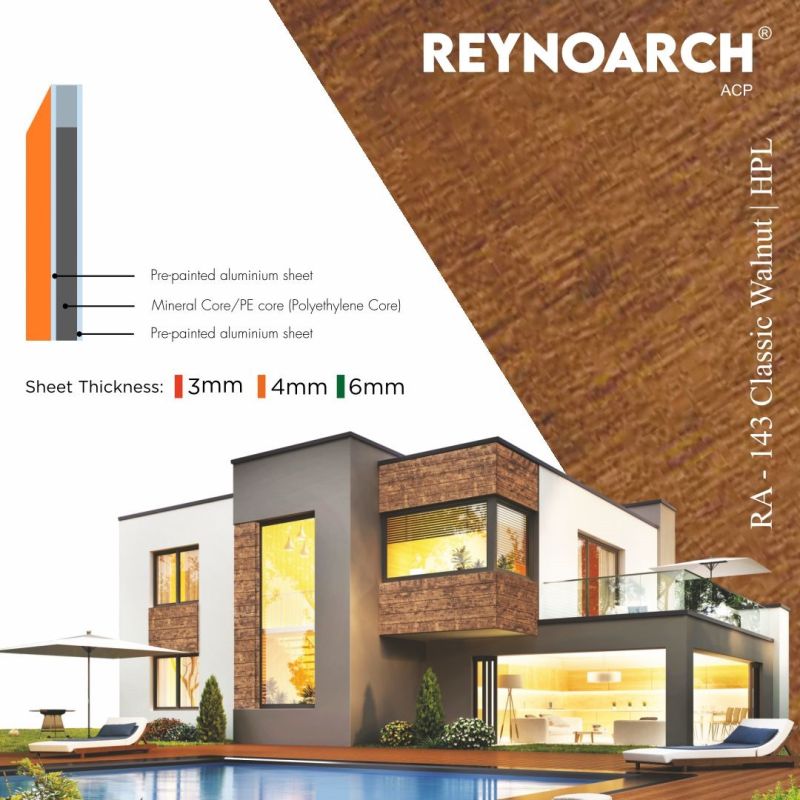 Reynobond Aluminium Reynoarch Hpl sheet 6mm for Construction