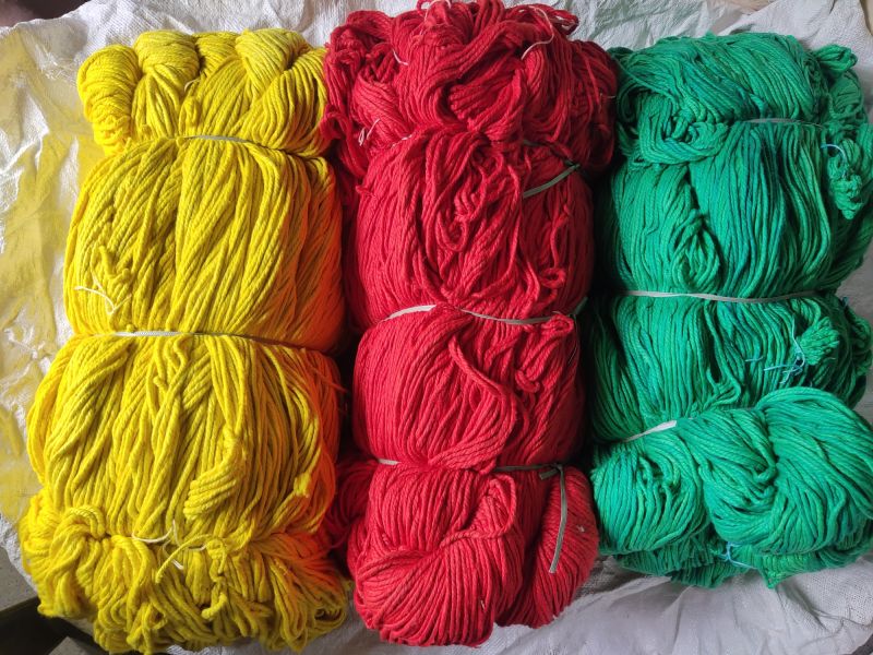 Cotton thread yarn, Technics : Dyed, Color : Yellow