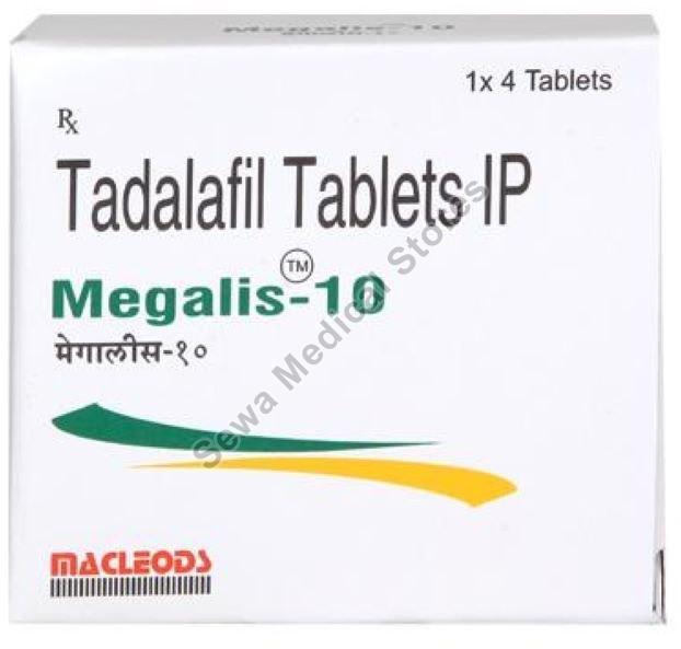 Megalis-10 10 mg Megalis Tablet, Packaging Type : Box