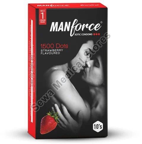 10 Pieces Manforce Dotted Condom, for Personal, Size : Regular