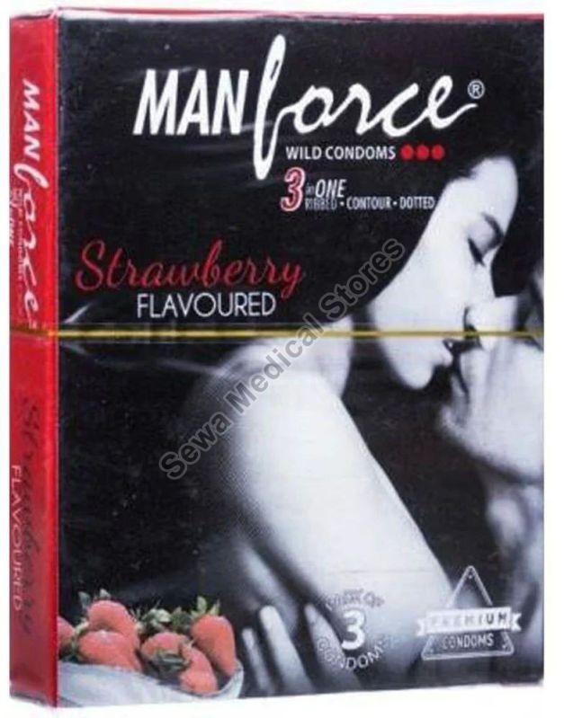3 Pieces Manforce Dotted Condom, for Personal, Size : Regular