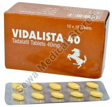 Vidalista 40 mg Tablet, Grade : Medicine Grade