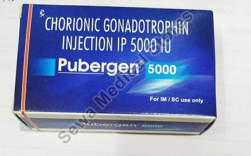 Pubergen 5000 Injection, Packaging Type : Vial