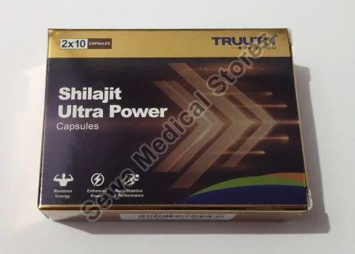 Shilajit Ultra Power Capsule, for Ayurvedic Use, Packaging Type : Strip