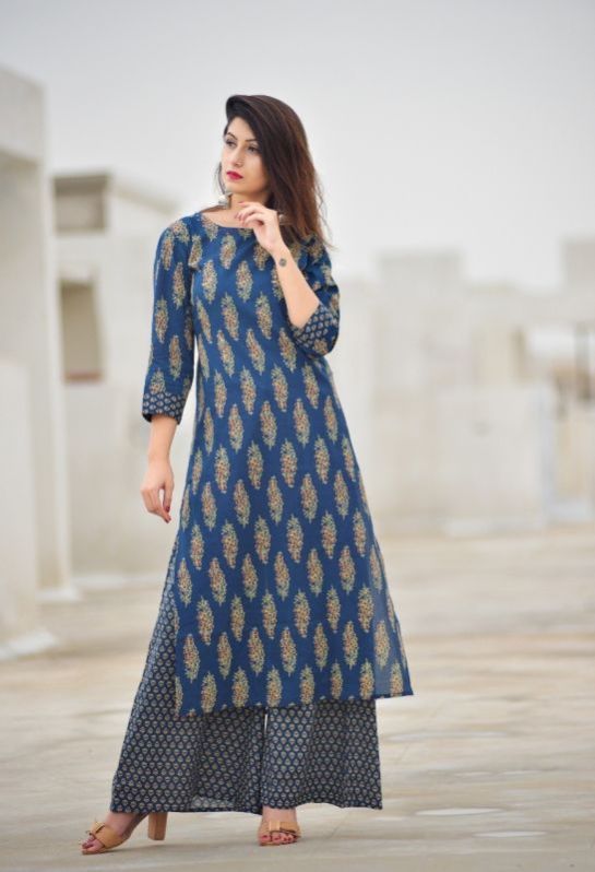 Cotton Printed Kurti Palazzo Set