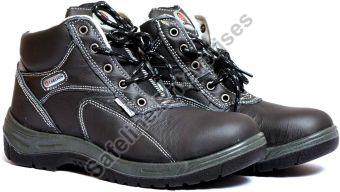 Black Leather Safety Shoes, for Constructional, Industrial Pupose, Size : 6, 7, 8, 9, 10, 11, 12