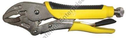 Mild Steel Curved Jaw Locking Pliers, Color : Yellow (Base)
