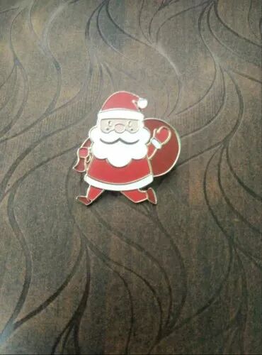 Brass Santa Lapel Pin