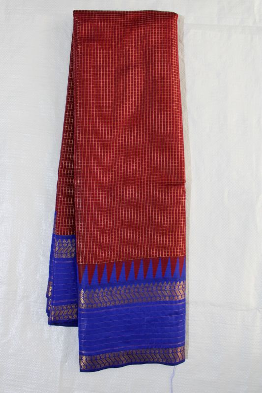 Korvai Vairaoosi Silk Cotton Saree, Saree Length : 6.3 M (with Blouse Piece)