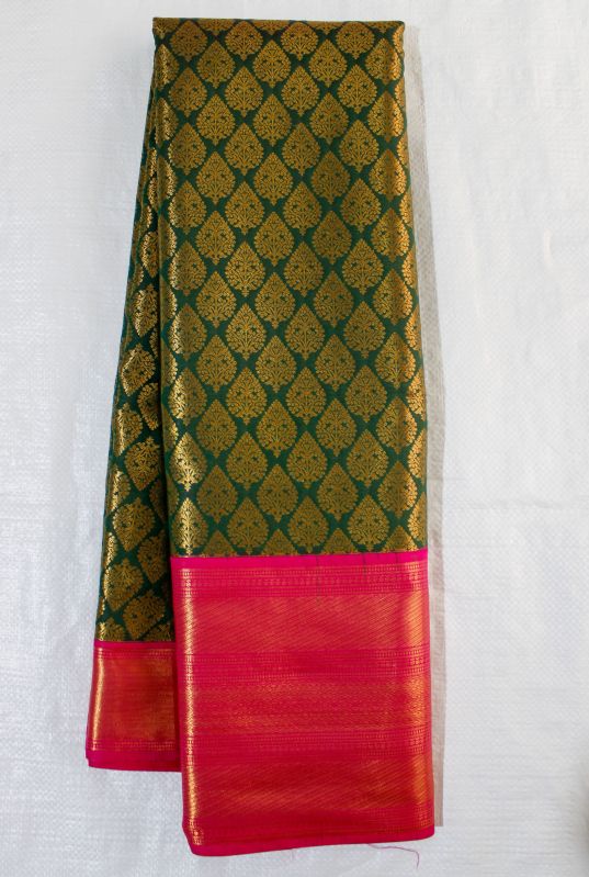 Wedding Wear Handloom Korvai Silk Saree, Saree Length : 6.3 Meter