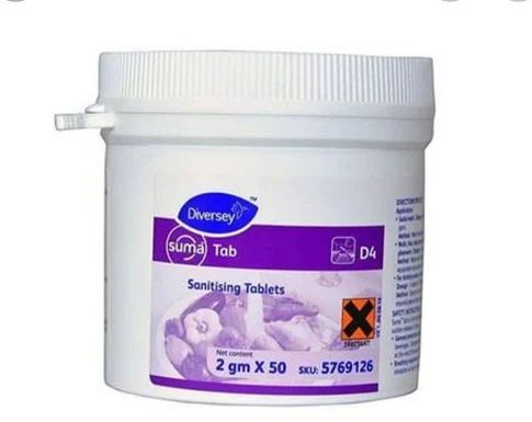 Diversey White Suma Tab D4 Sanitizing Tablets