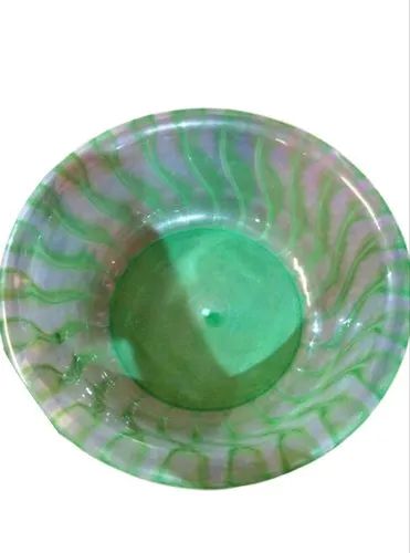 Green Plastic Bowl, Shape : Round