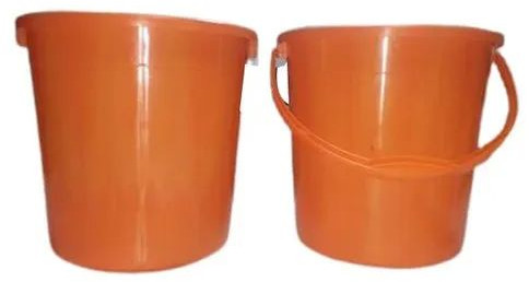 Orange Plastic Bucket, Capacity : 13 Litre