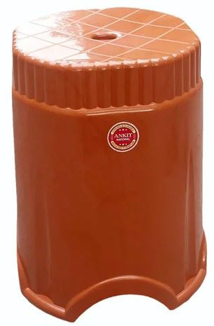 Ankit National Plain Orange Plastic Stool for Restaurants, Home