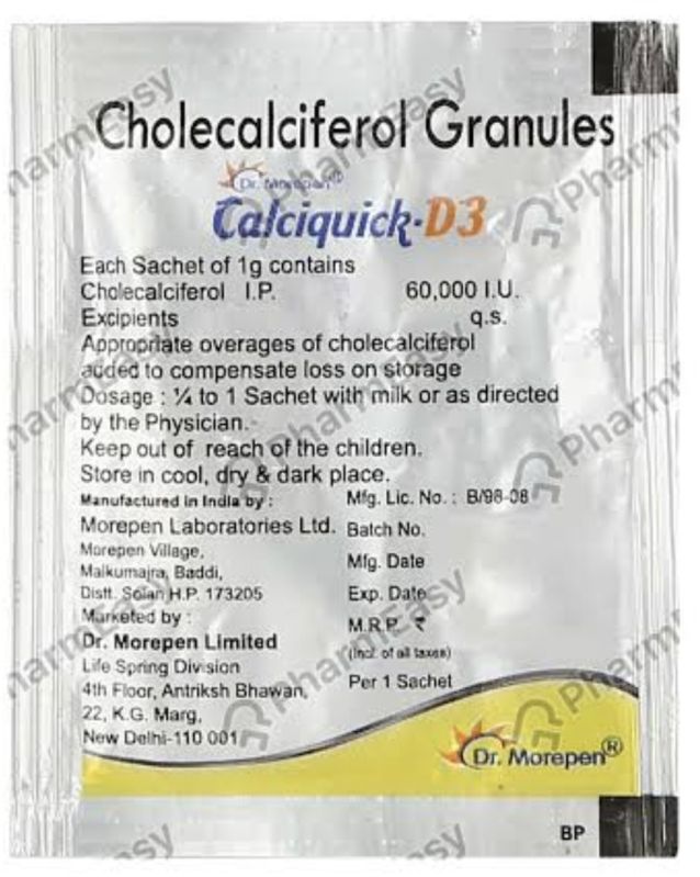 MOREPEN LABORATORIES calciquick d3 sachet for Vitamin Deficiency