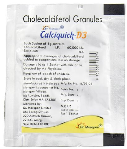 Calciquick D3 Sachet for Vitamin Deficiency