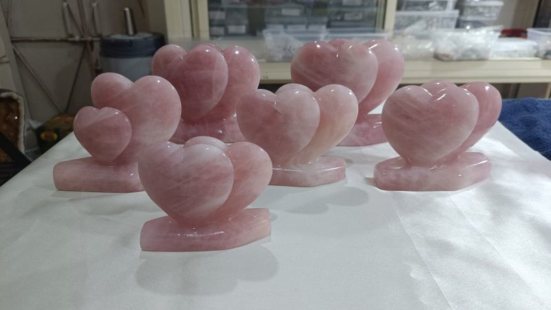 Designer Rose Quartz Heart