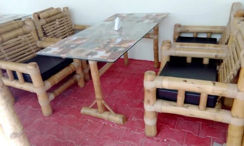 4 Seater Bamboo Dining Table Set