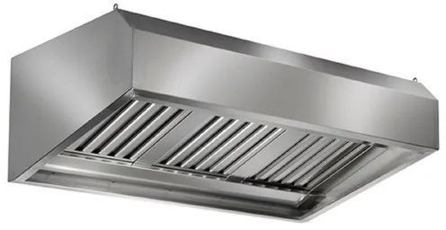 Polished Stainless Steel Exhaust Hood for Commercial Use