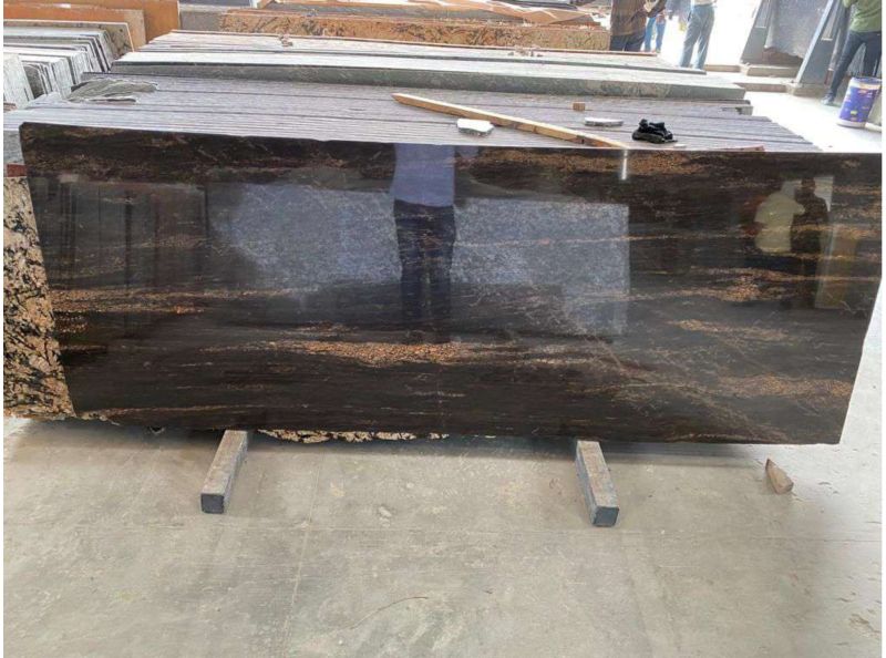 Rough-Rubbing Teak Brown Granite Slab for Vanity Tops, Staircases, Kitchen Countertops, Flooring