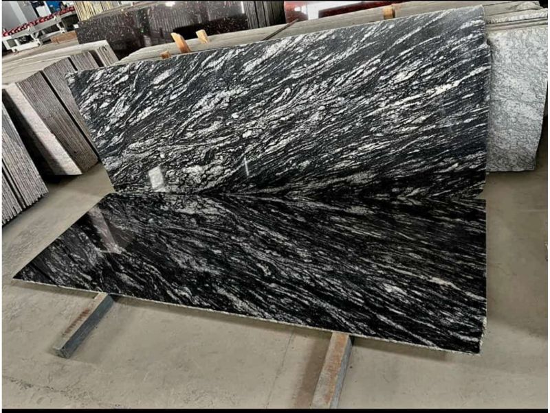 Polished Zebra Black Granite Slab for Flooring