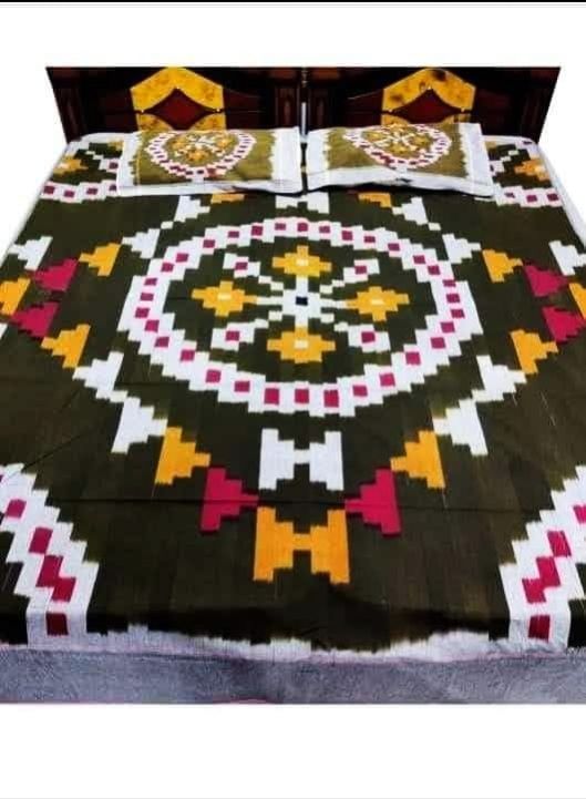 KS Handloom IKKAT COTTON BEDSHEETS