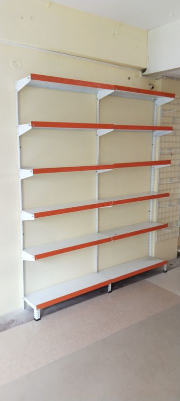 Powder Coating Supermarket Wall Rack, Shape : Rectangular, Square