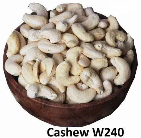 Natural W240 Whole Cashew Nuts, Packaging Type : Plastic Packet