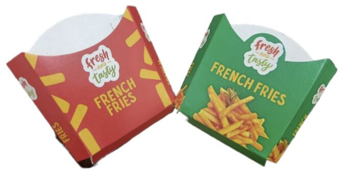 Paper French Fries Packaging Box, Color : Multicolor