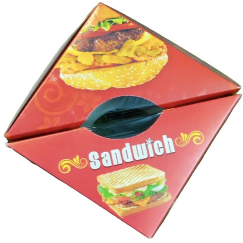 Paper Sandwich Packaging Box, Color : Multicolor