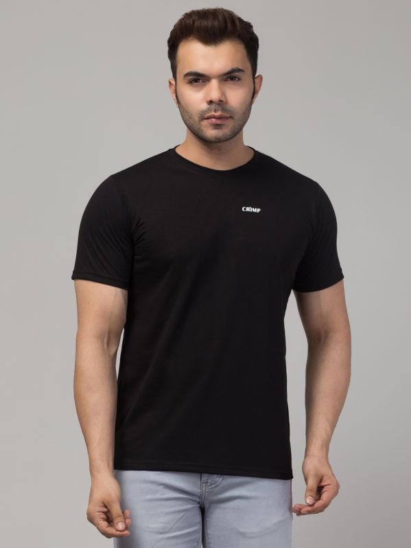 Black Men Round Neck T-Shirt