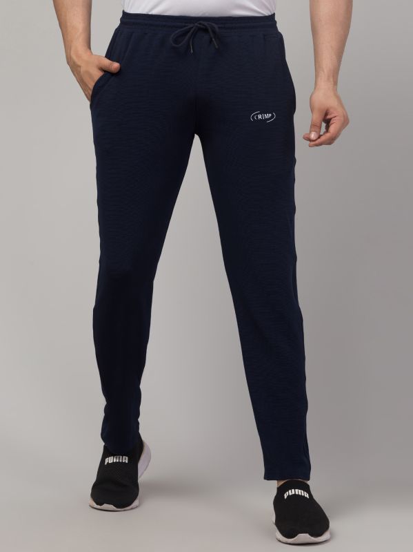 Plain Cotton Navy Mens Track Pants, Technics : Machine Made